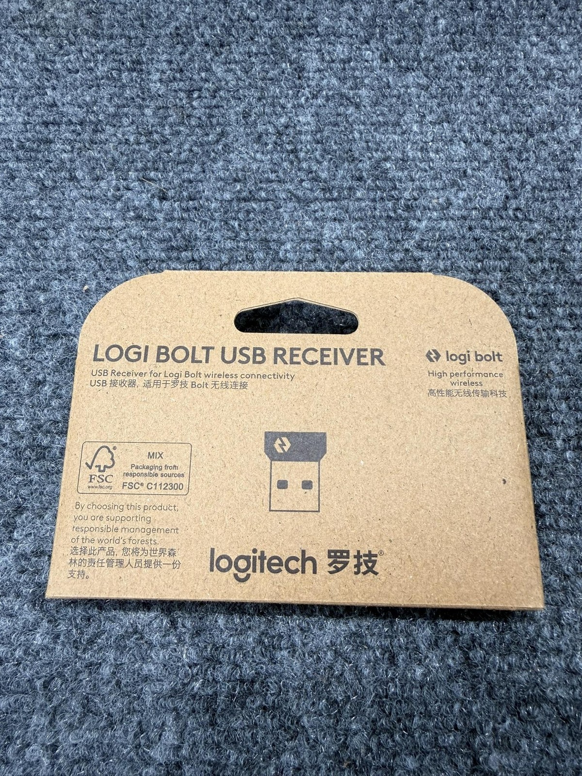 Logitech Logi Bolt USB Receiver Wireless Dongle 2.4GHz PC Mac Chrome OS Laptop