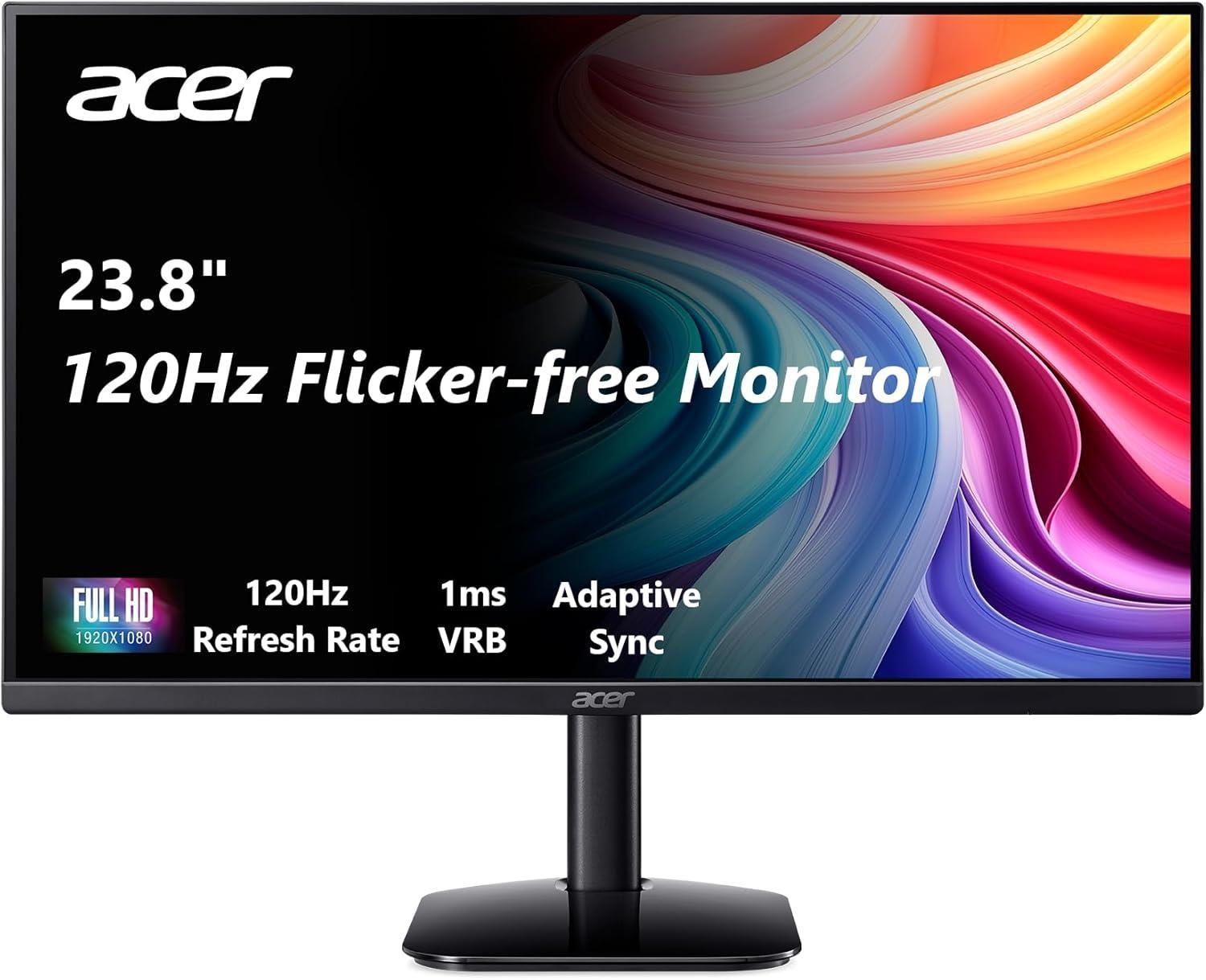 Acer KB2 Essential 23.8" KB242Y Monitor 1920x1080 100Hz 250Nit 1ms Refurbished