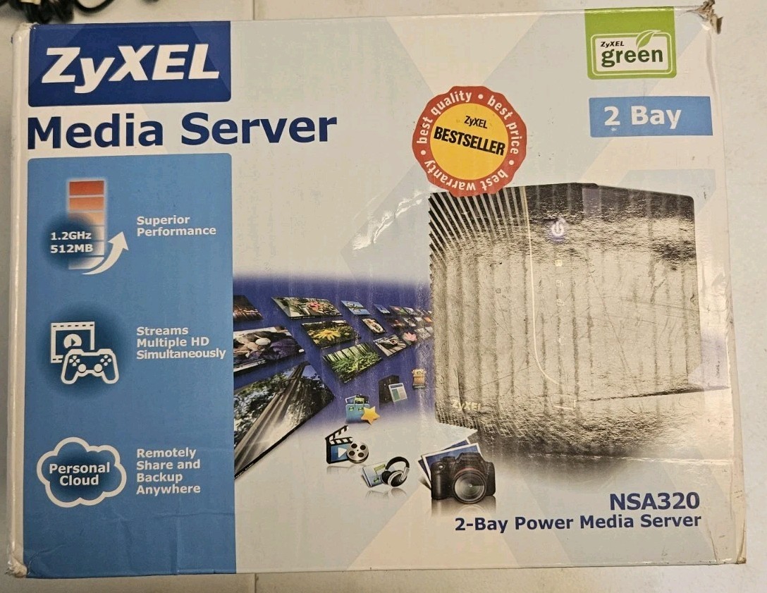 ZyXEL 2-Bay Power Media Server NSA320 (Read Desc.)