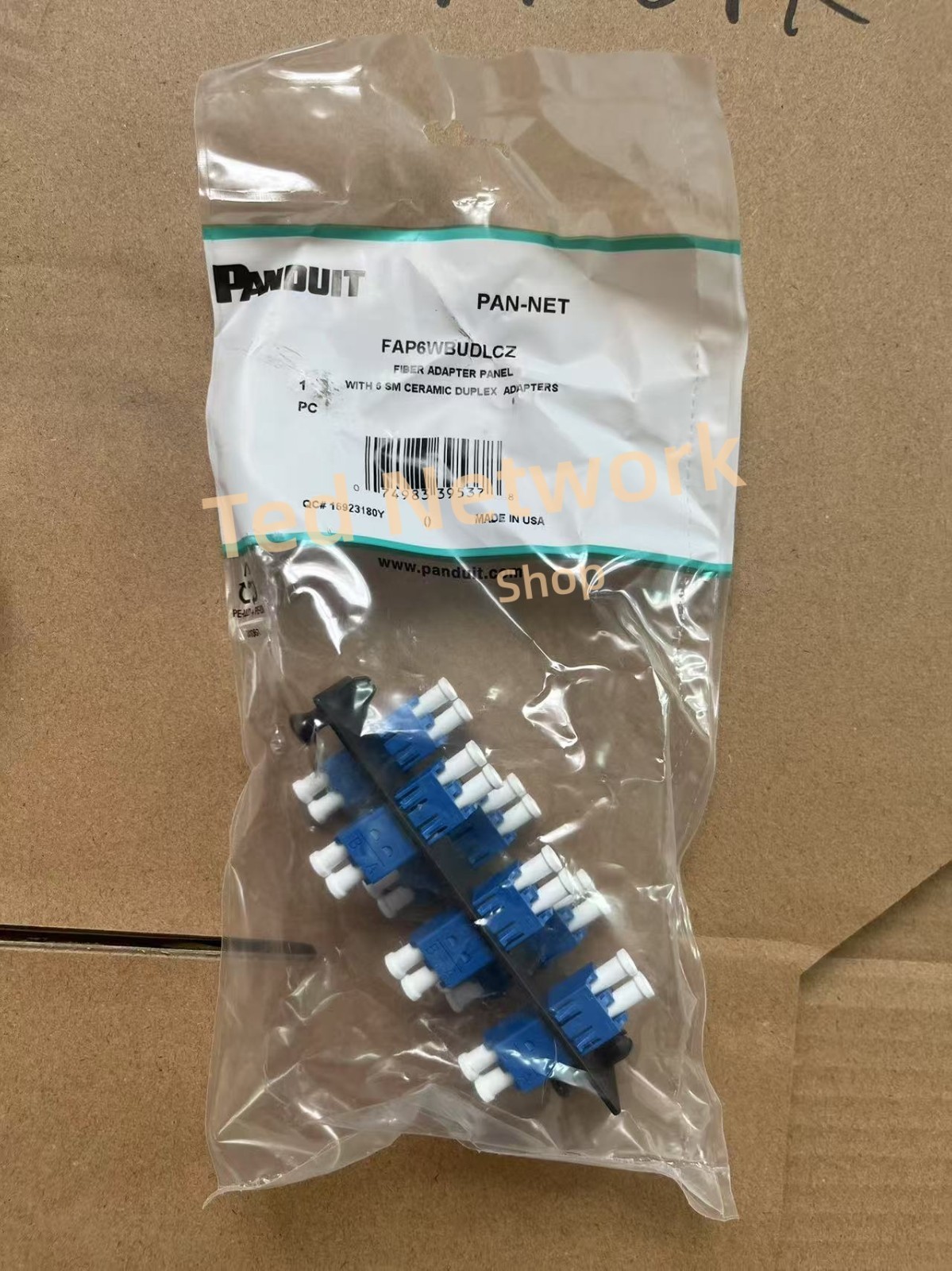 Genuine Panduit FAP6WBUDLCZ Optical Fiber Adapter Panel LC 6-port