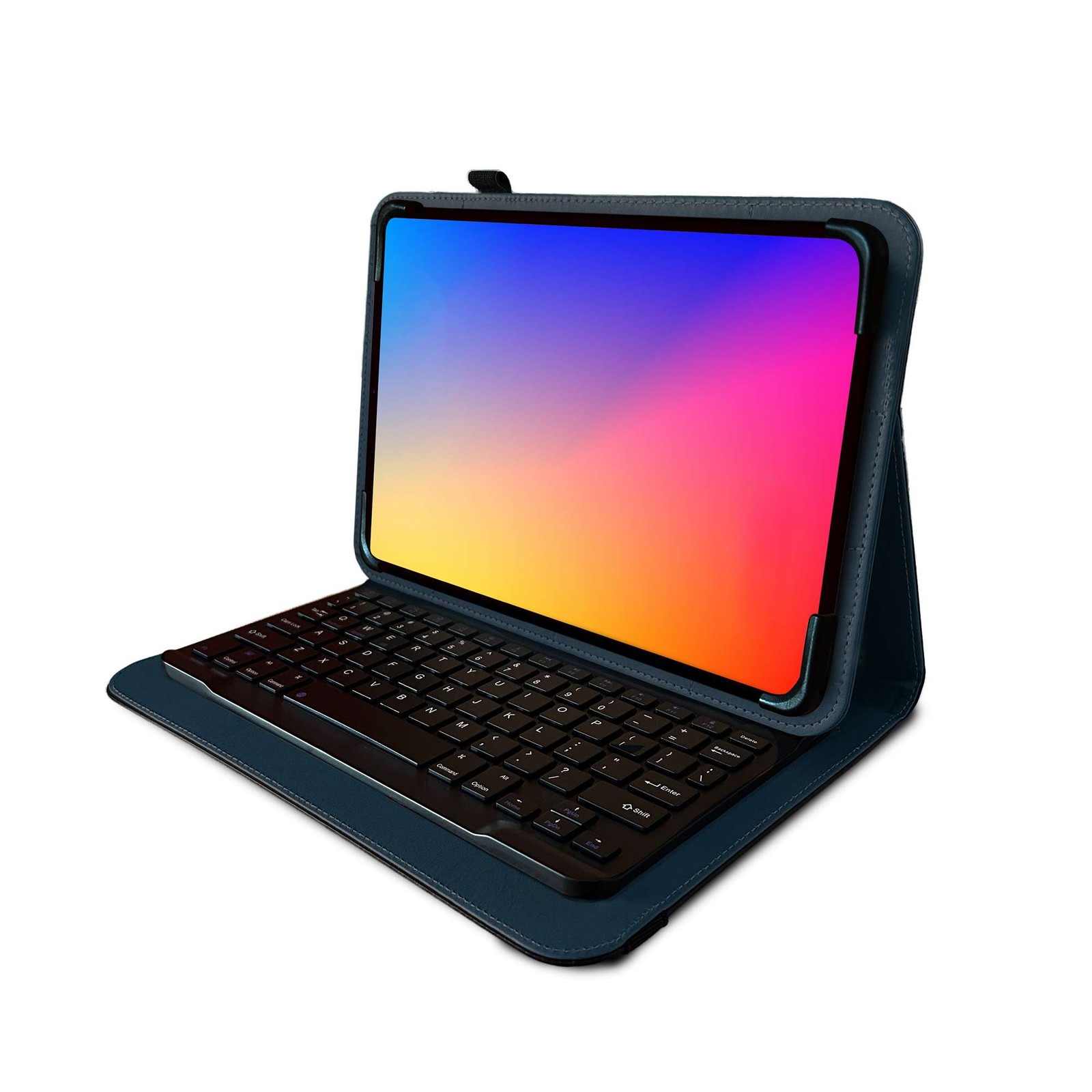 Navitech Blue Rotational Bluetooth Keyboard Case For Byxsb 10-inch 8-in-1 Androi