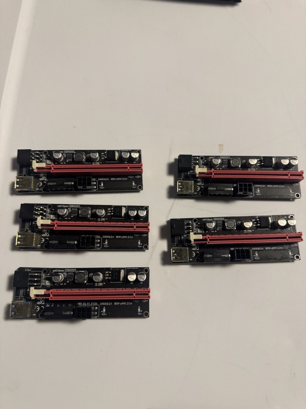 GPU Riser PCIe 3x16 Molex PCI-E Graphics Card Sata And 6pin Power