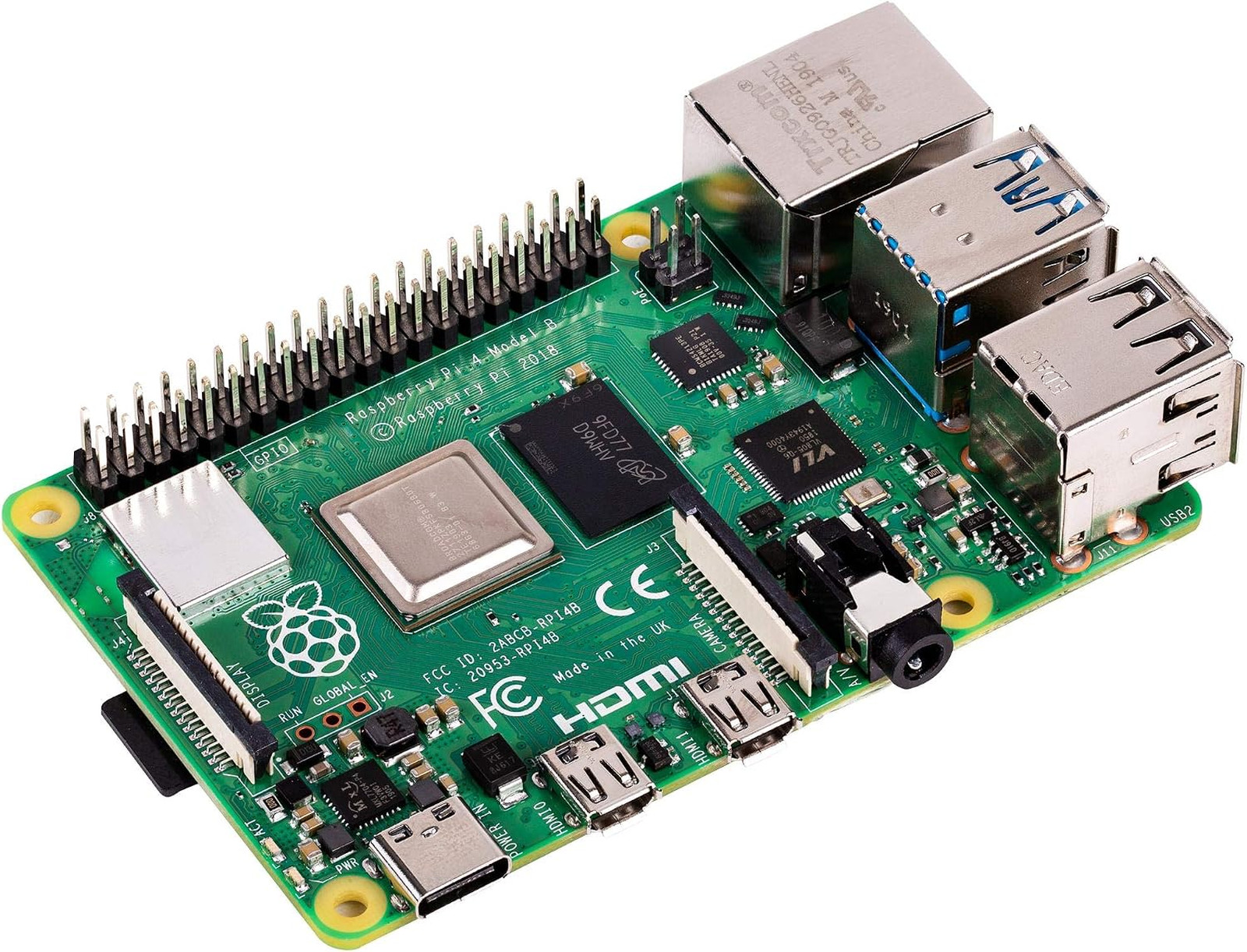 Single Board Computer Broadcom BCM2711 4 Model B 2GB RAM GPIO Ethernet