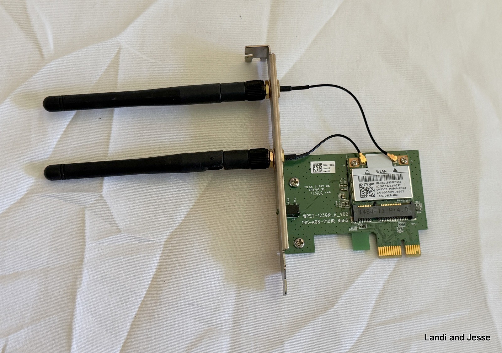 Dell Wireless-N Mini PCI Express Card DW1502 with Antennas