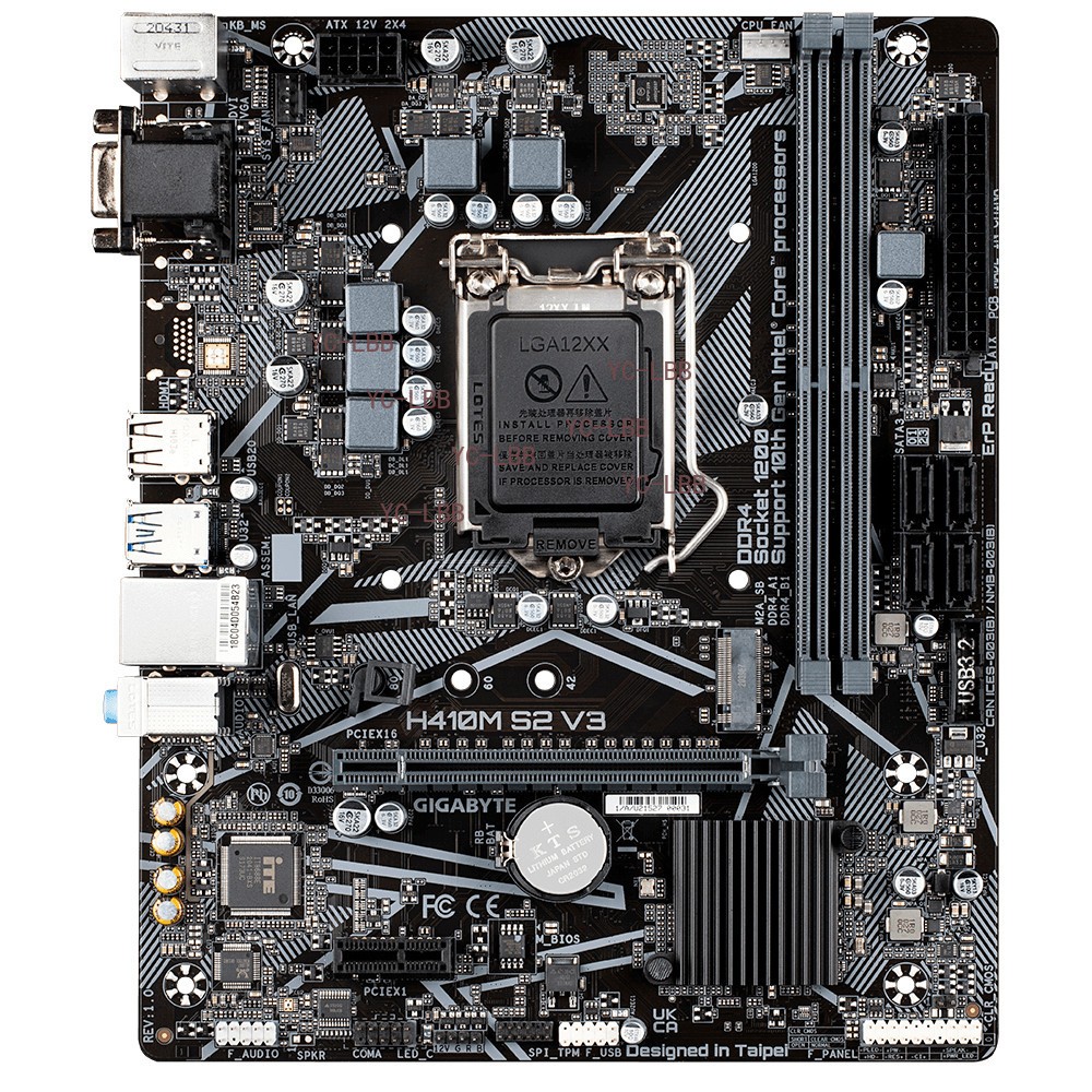 Gigabyte H410M-S2 V2/V3 Intel H410 LGA1200 MATX Support 10th Motherboard Tested