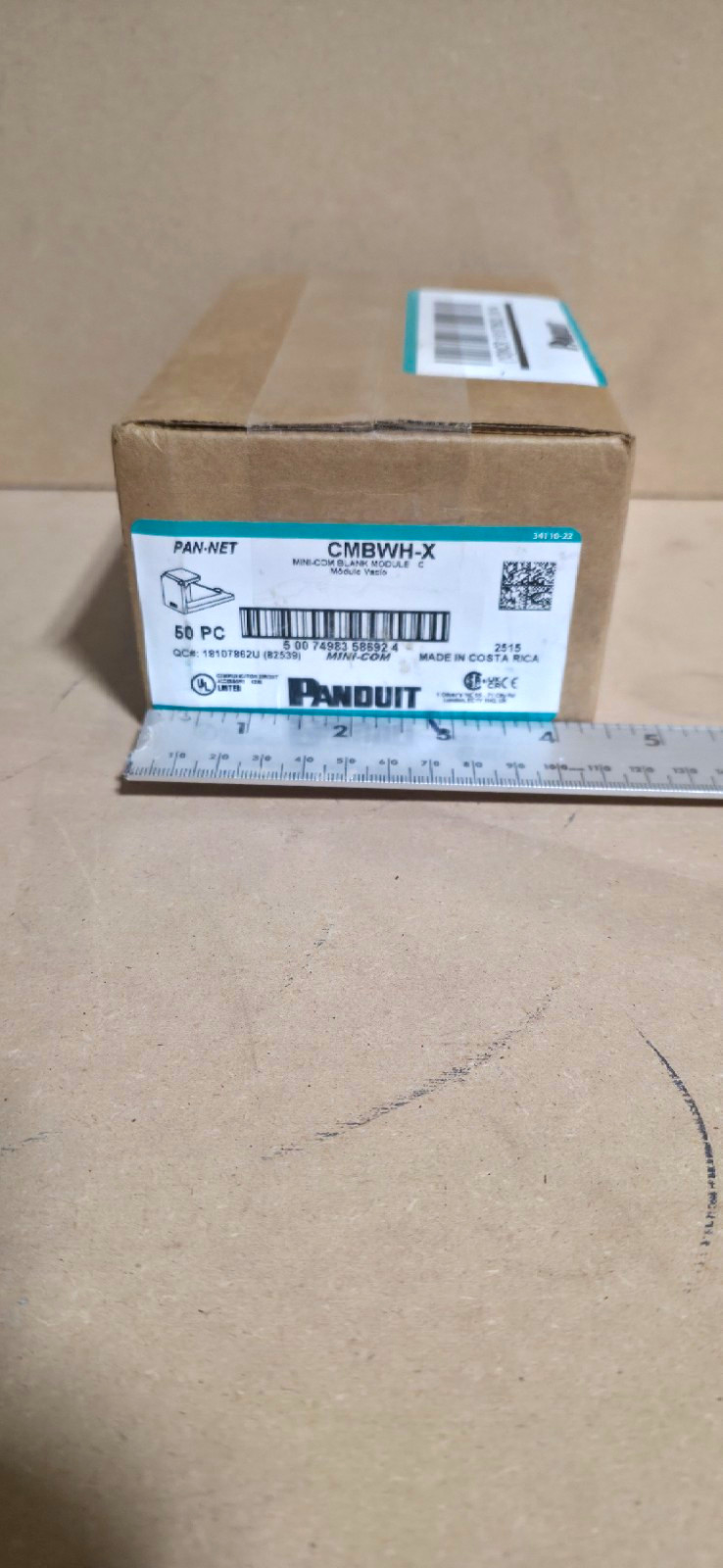 Lot of 24 Panduit CMBWH-X Mini-Com Blank Modules White 1200 Total New