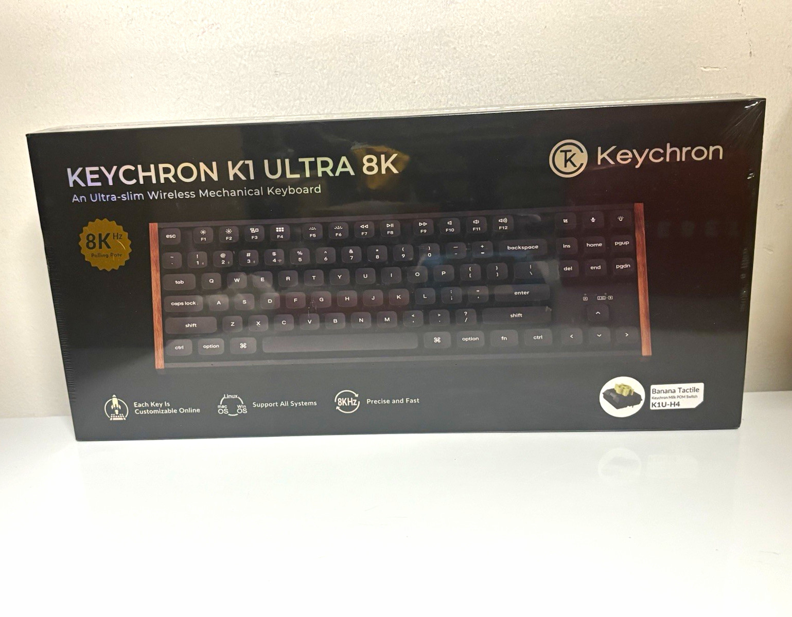 Keychron K1 Ultra 8K Low Profile TKL Wireless Keyboard Banana Switch