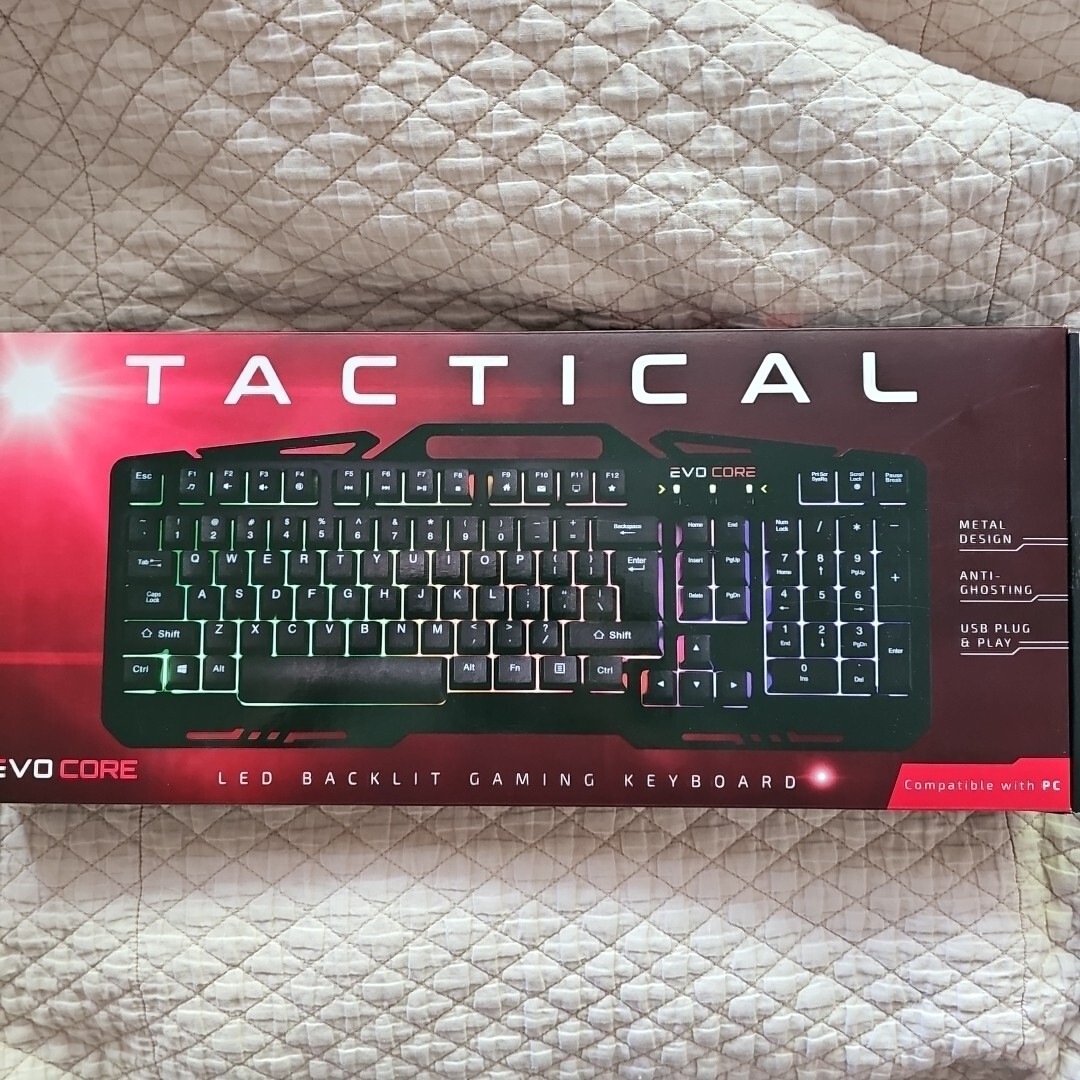 Tactical LED Backlit Gaming Keyboard by Evo Core