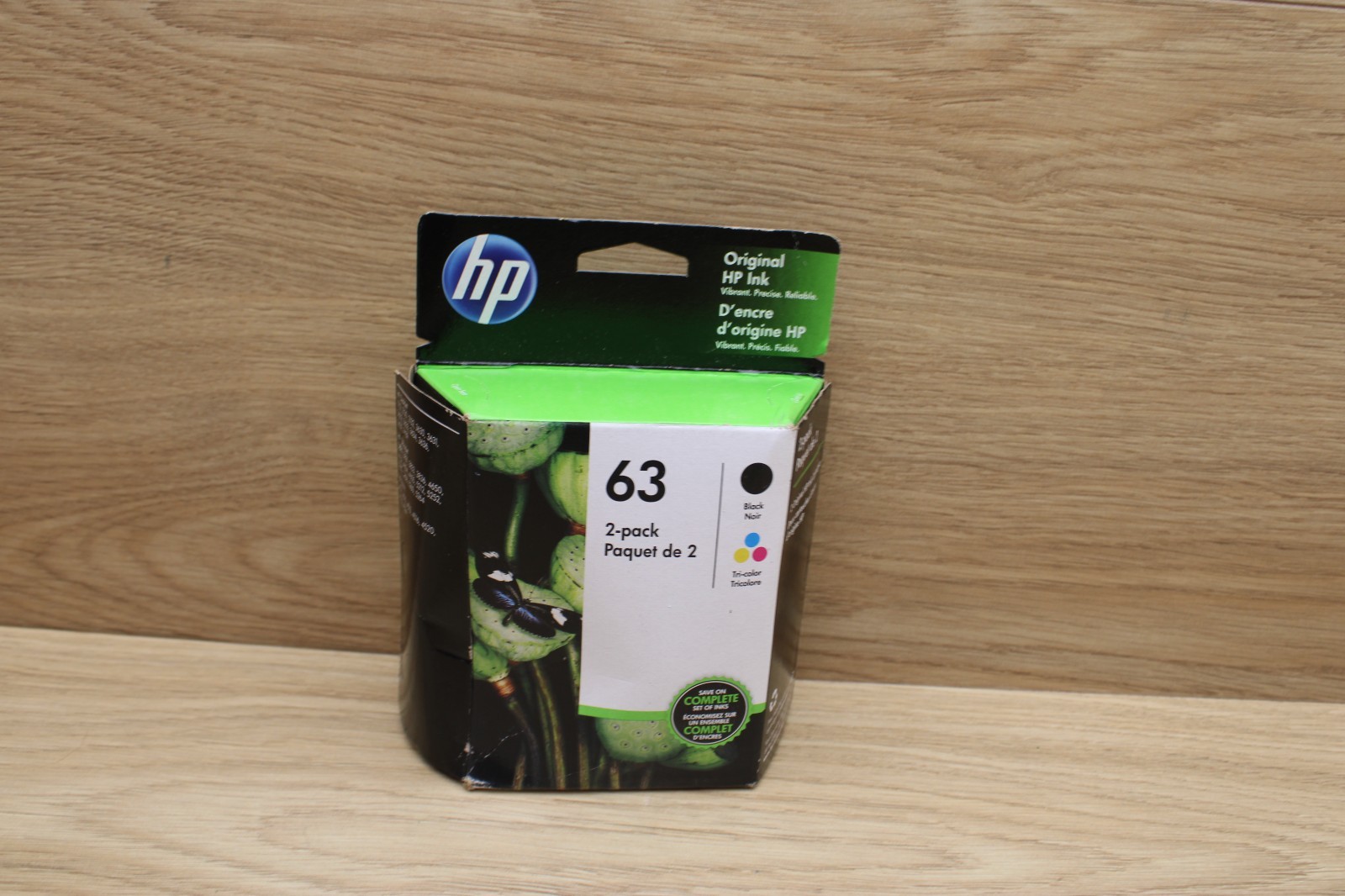NEW Genuine HP 63 Black & Tri-Color Ink Cartridge 2 Pack L0R46AN 140 Exp. 5/22