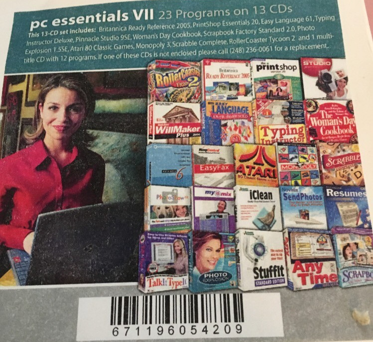 Pc Essentials Vii 23 Programs On 13 Cds