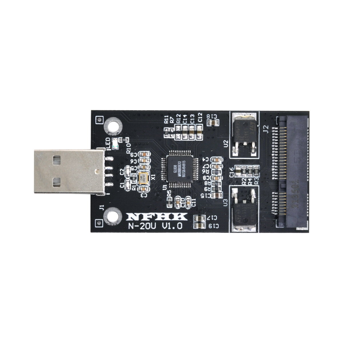 Cablecy External SSD PCBA mSATA to USB 2.0 Mini PCI-E Conveter Adapter Driver