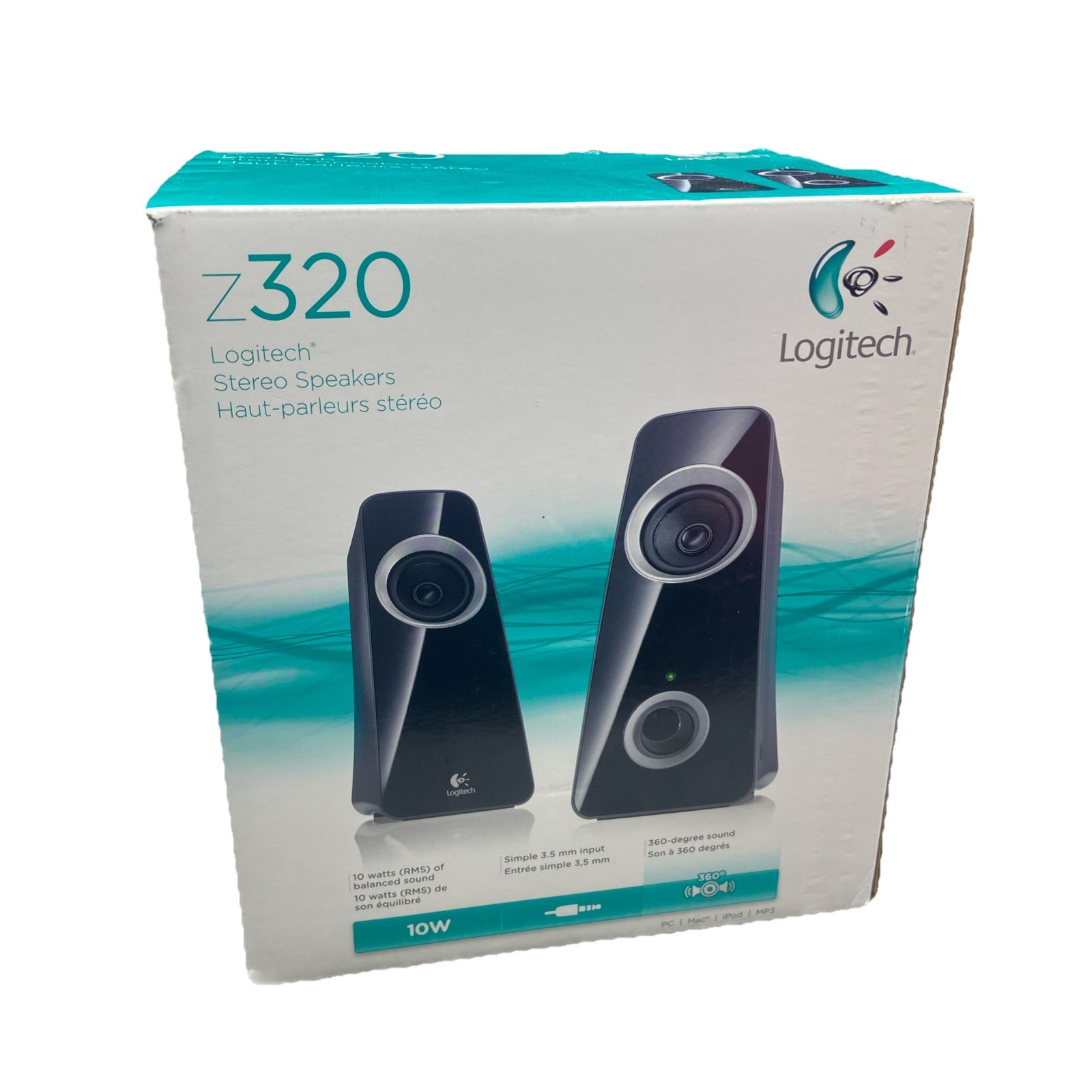 Logitech Z320 Compact Stereo Speakers System Black 10w 360-degree Sound Wired