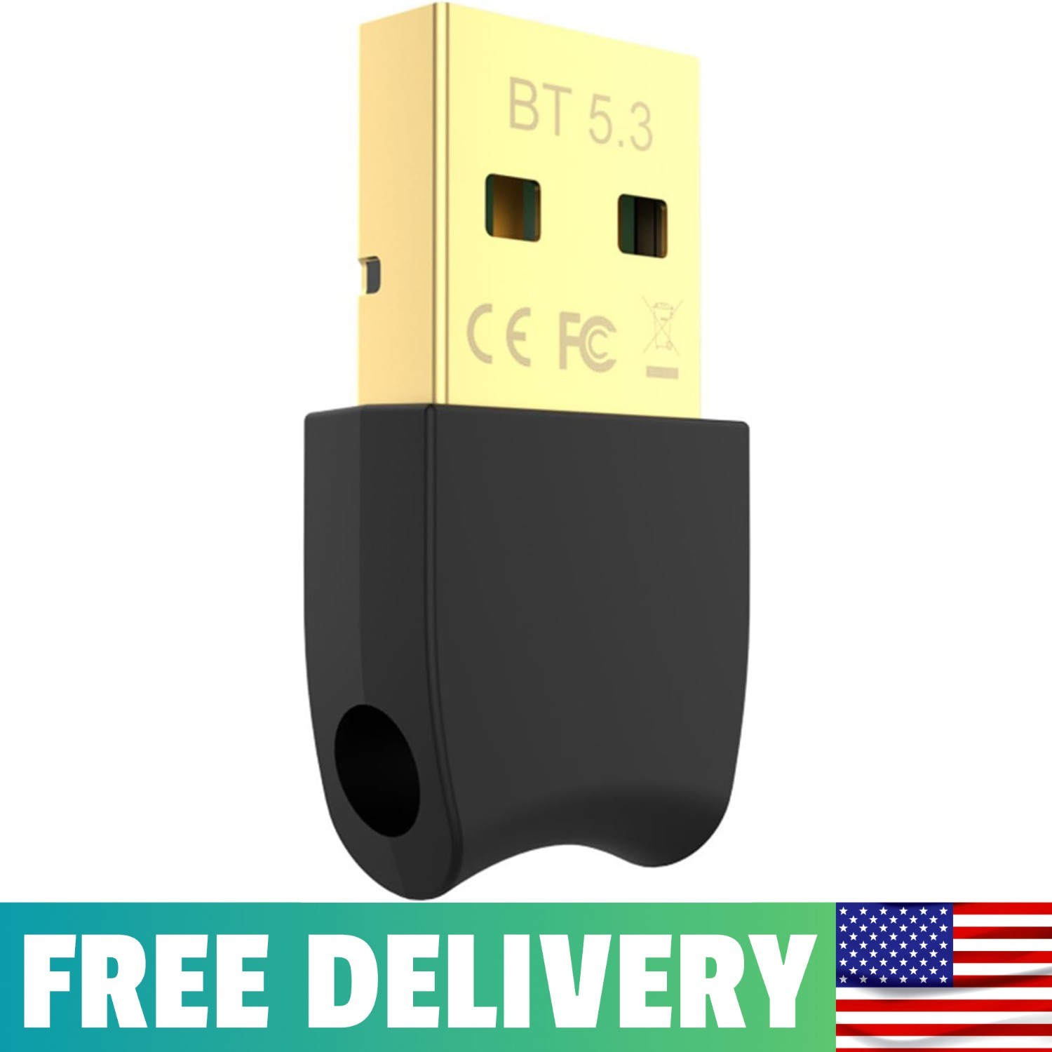 Ultra-Compact Bluetooth 5.3 USB dongle - Reliable Connectivity for Windows/Linux