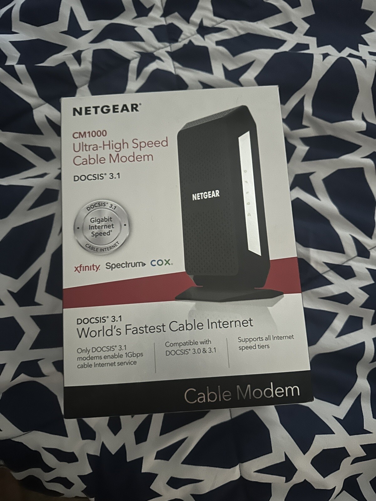 NETGEAR CM1000 Wired-Ethernet (RJ-45) Cable - CM1000100NAS (Black)