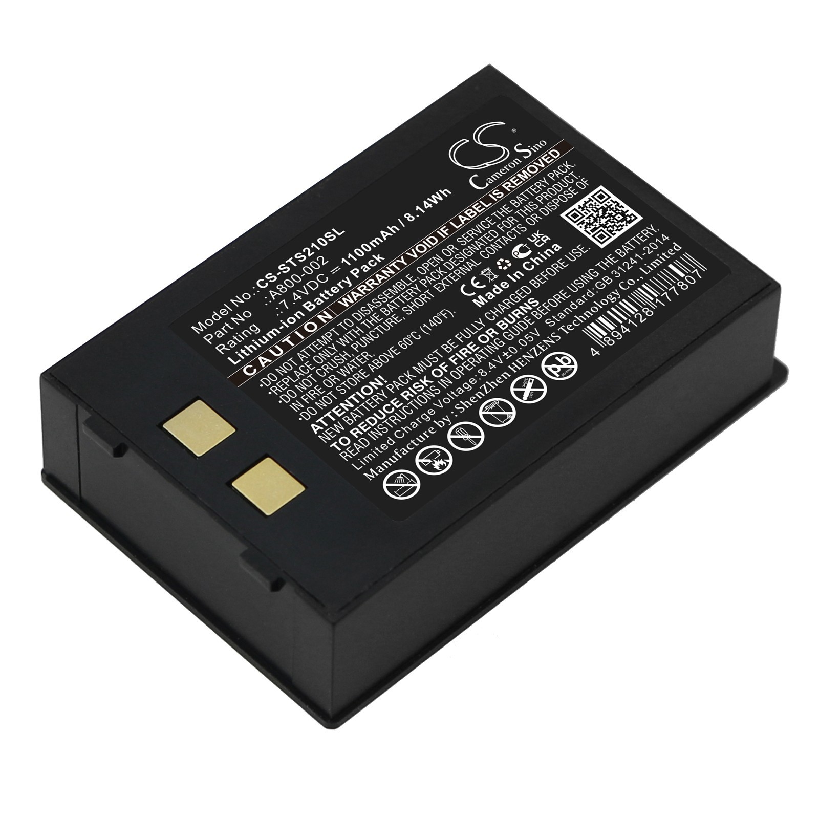 BATTERIE 7.4V 1100mAh Type A800-002 For Star Micronics SM-S210i Mobile Printer