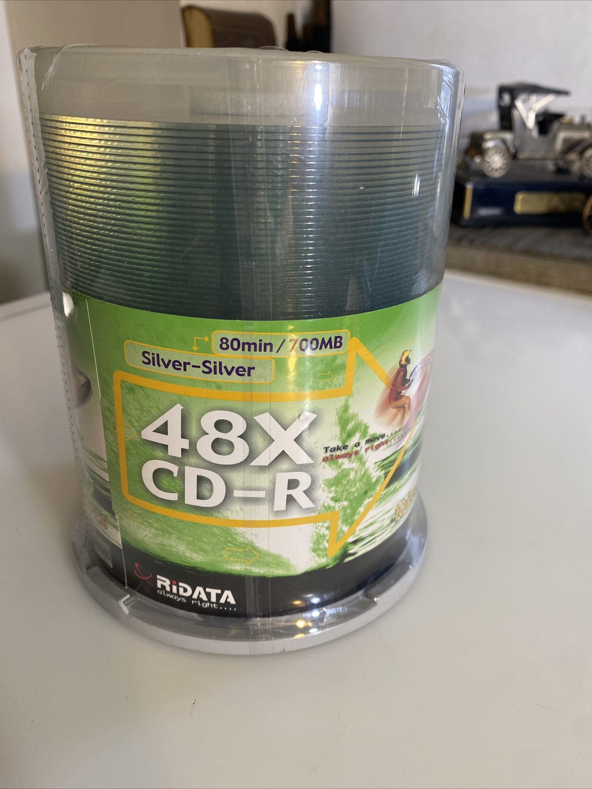 Ridata Silver-Silver CD-R 48X 700MB 80Min Digital 100 Piece zau