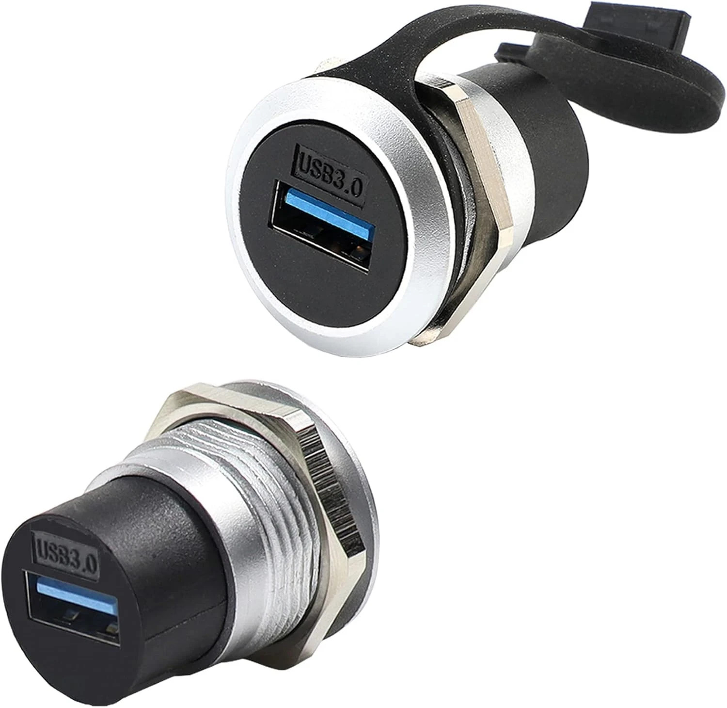2Pack USB 3.0 Panel Mount Coupler, USB Pass through Connector, Female to