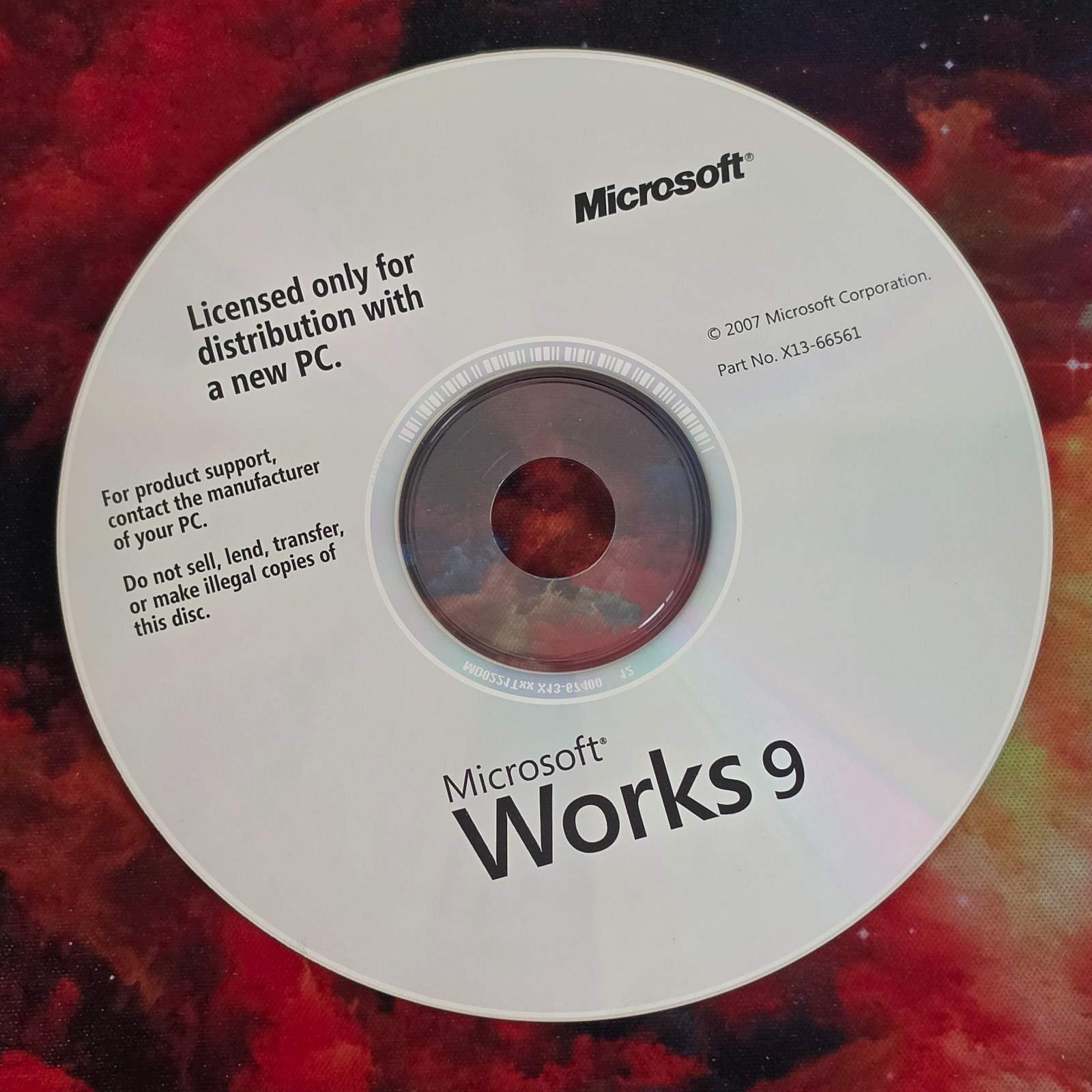 Microsoft Works 9 Software Installation Disc with Dell COA Label (SW1)