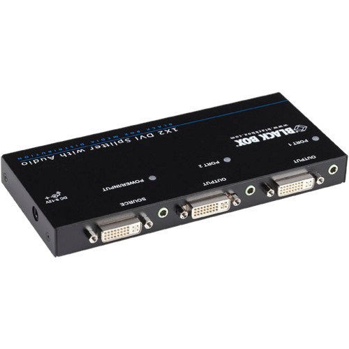 BlackBox AVSPDVI1X2 DVI-D Splitter w/ Audio HDCP 1x2
