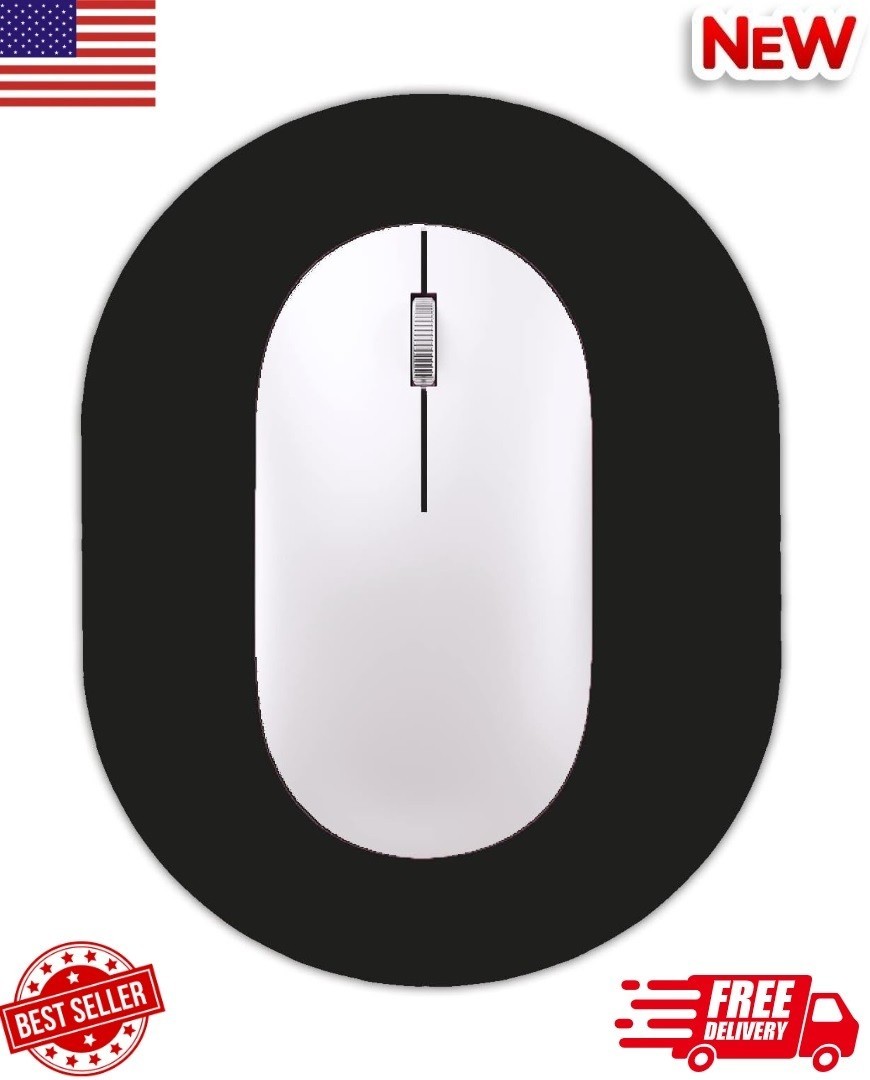 Small Mouse Pad Portable Waterproof Non - Slip Rubber Base Wireless Mouse Black