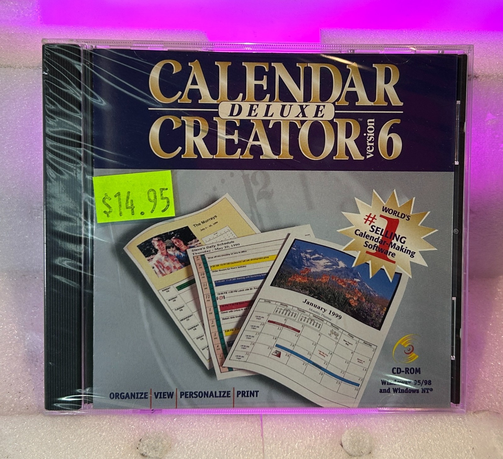 Calendar Creator Deluxe Version 6 (CD-ROM, 1998) NEW SEALED