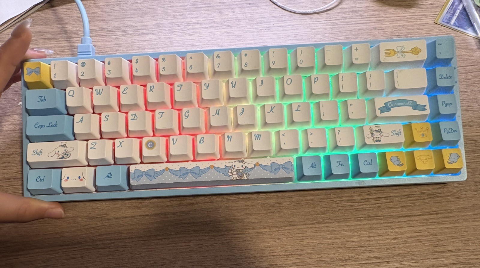 Akko x Sanrio Cinnamoroll Mechanical Keyboard — 75%, RGB Backlit ⌨️ 