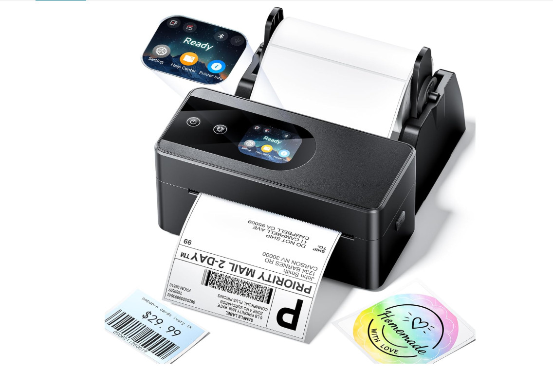 Phomemo Thermal Label Printer Upgraded with Touchable Screen, Shipping Label Pri