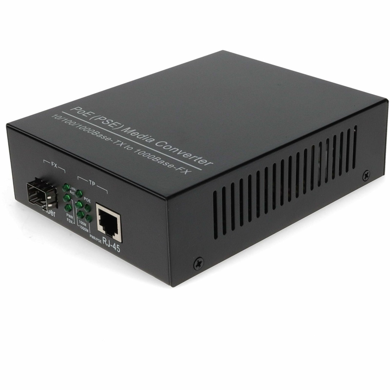 AddOn ADDGMCSFPPOE+ Media Converter 10/100/1000Base-TX to SFP