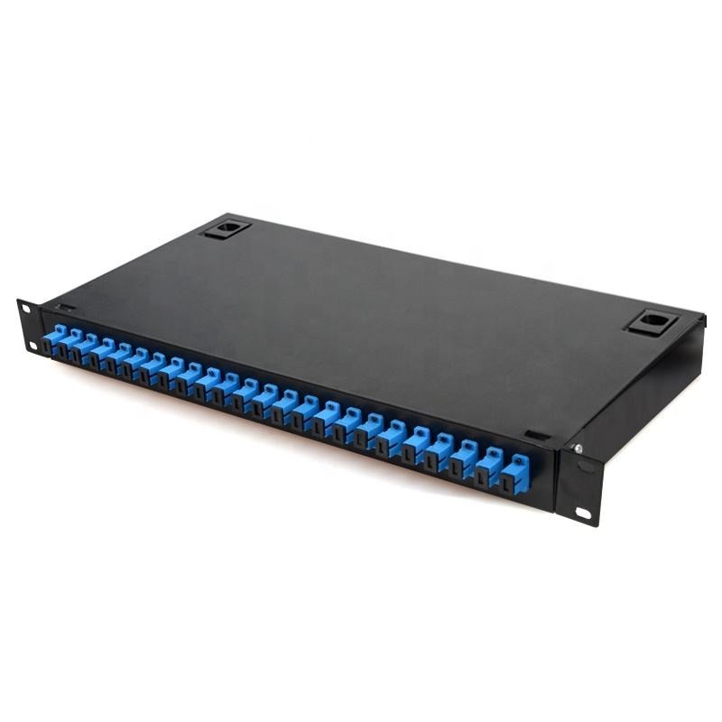 24 Port SC LC UPC/APC Fiber Patch Panel Adapter Pigtail Optic Fiber Terminal Box