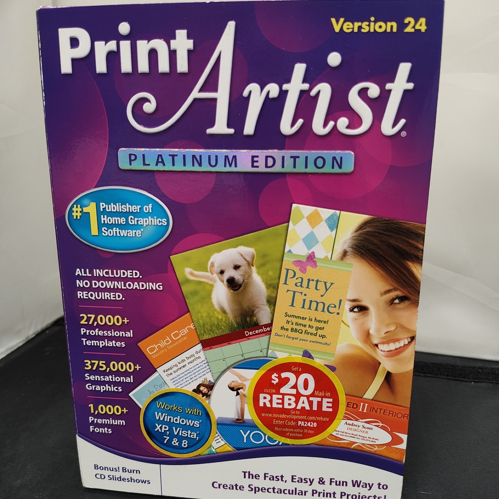 Rare Print Artist Platinum Edition Version 24 Open Box NOVA