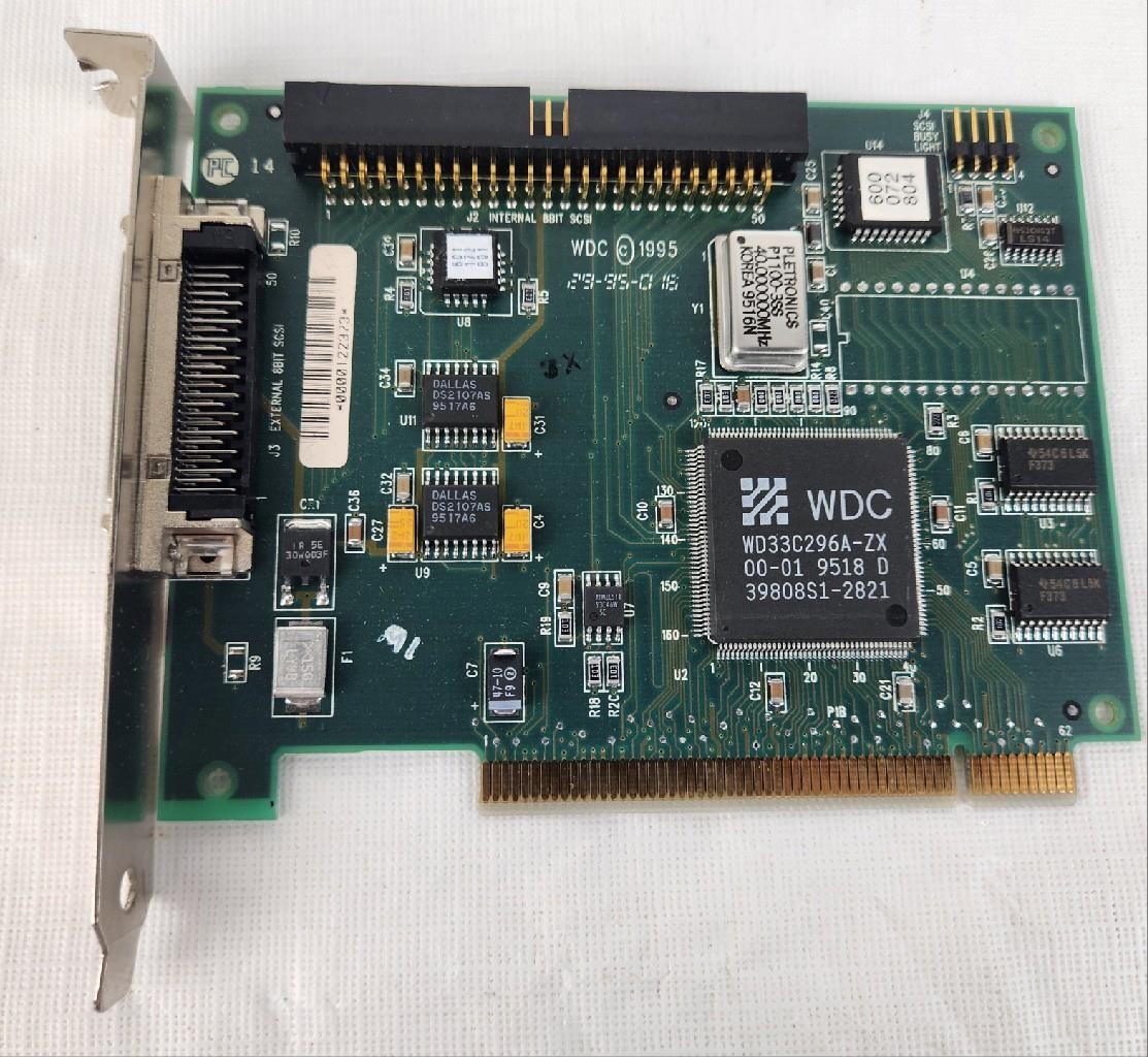 Western Digital WD7193 Controller 8-Bit SCSI 50-PIN PCI QWD9600582000 Board/Card