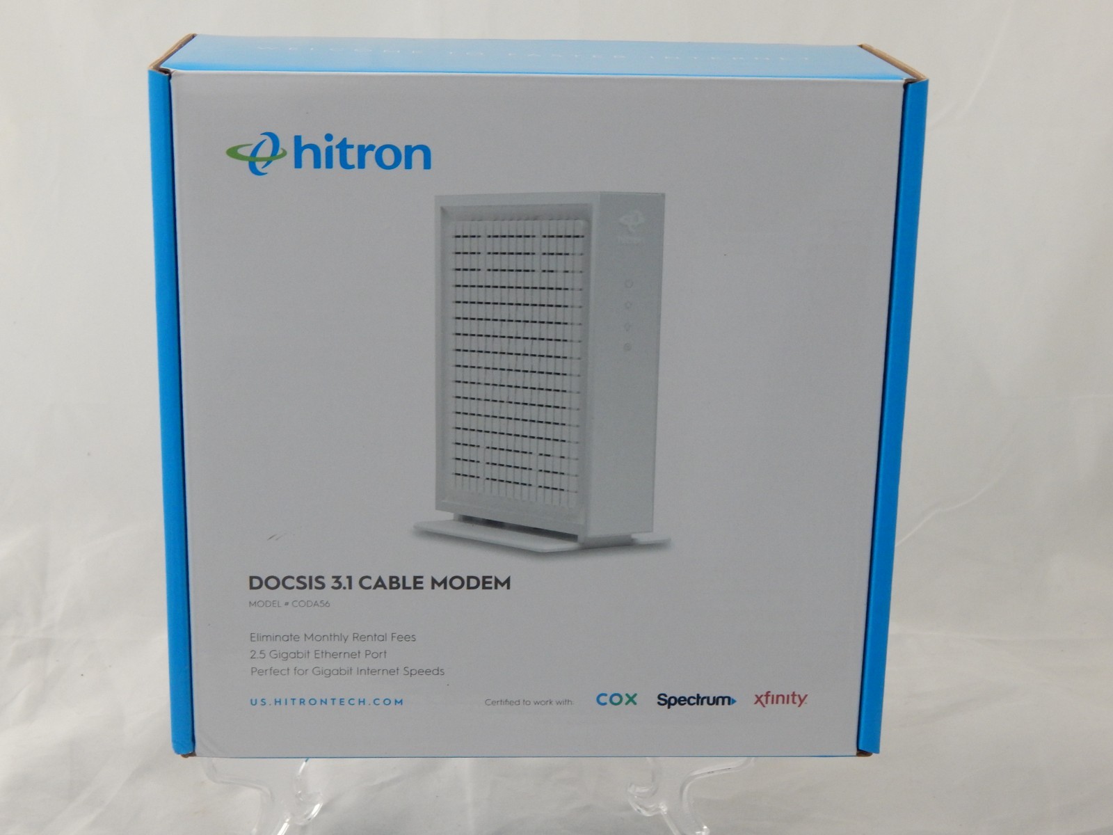 Hitron CODA56 Cable Modem - DOCSIS 3.1 - 2.5Gbps - Xfinity, Spectrum, Cox