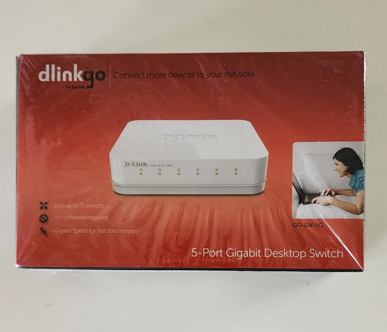 D-Link Go 5 Port Gigabit Desktop Switch GO-SW-5G