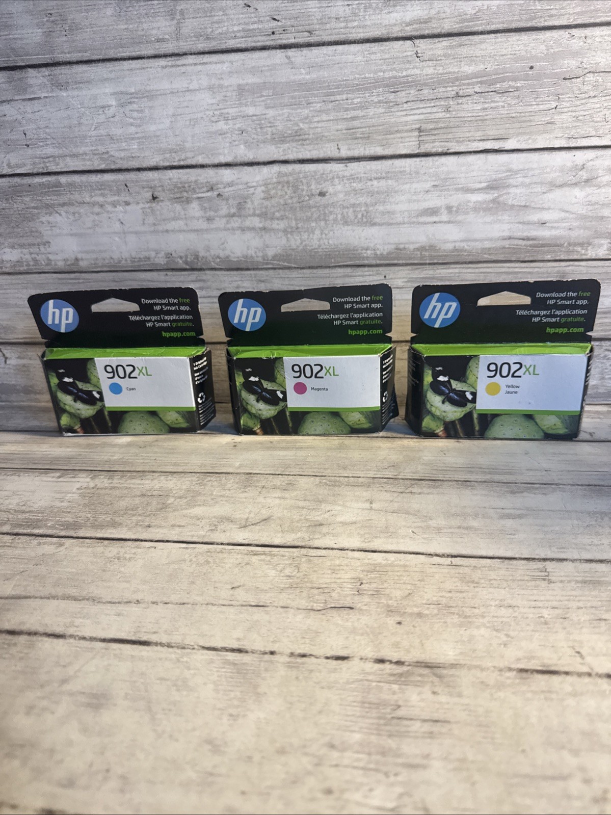 New Genuine HP 902XL High Yield Ink Cartridges Cyan Magenta Yellow Exp Dec 2026