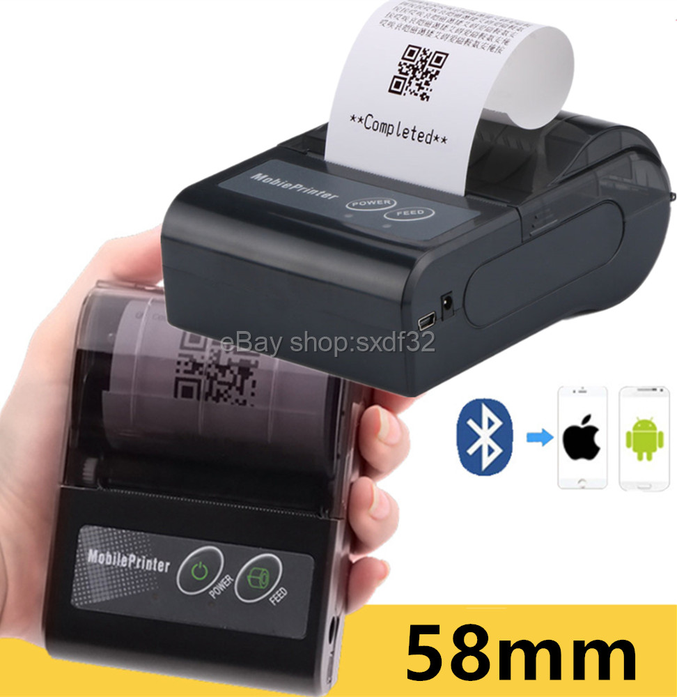 58mm Bluetooth Thermal Receipt For Printer Android IOS Windows Port POS Portable