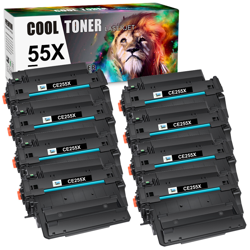 8 Pack CE255X 55X Toner Compatible With HP Enterprise P3015 P3015n P3015d P3015x