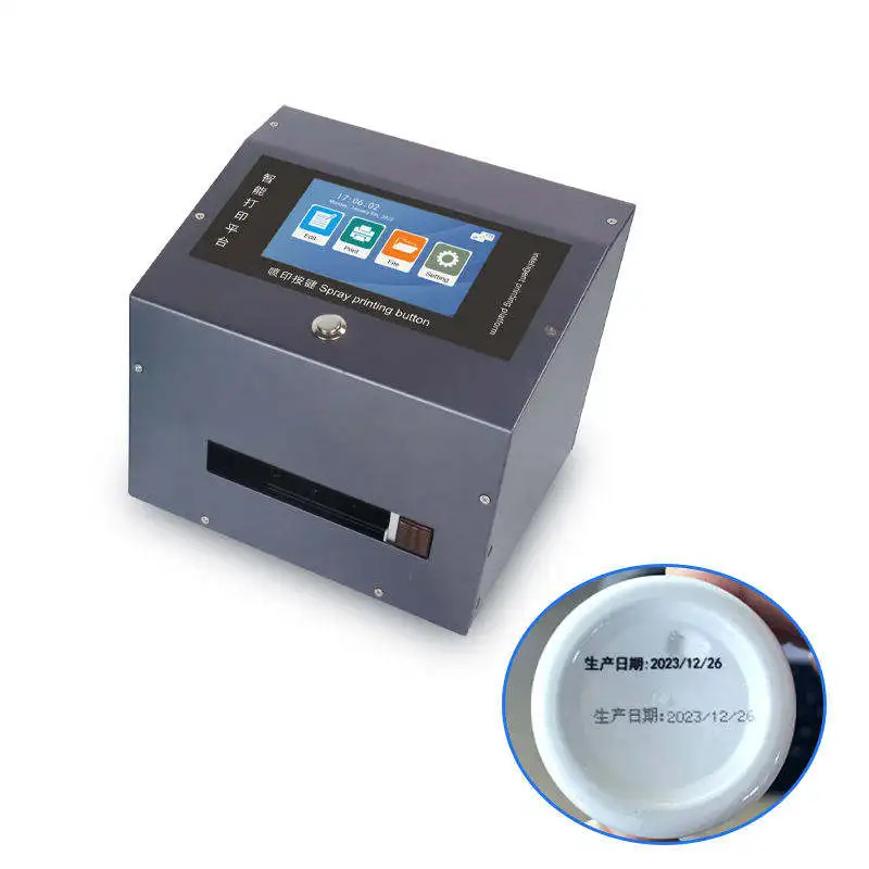 Desktop Inkjet Coder QR Code for Yogurt Bottles Date Batch