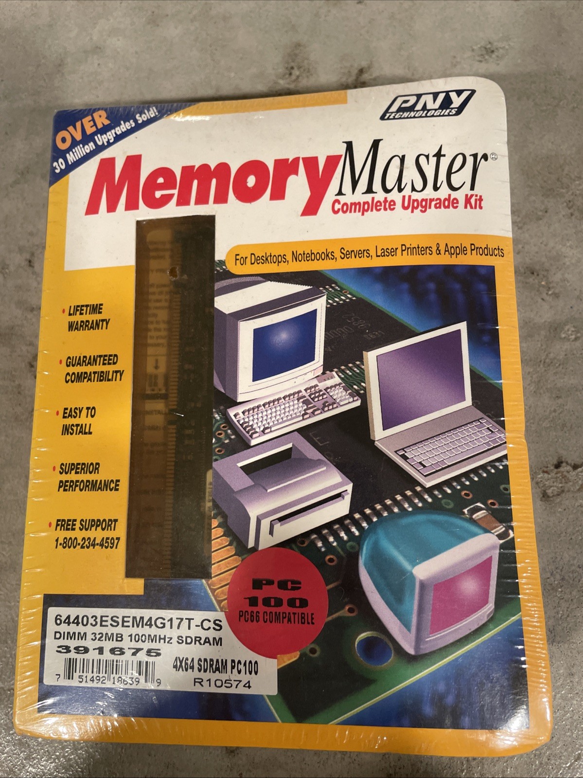 New Memory Master Complete Upgrade Kit  PNY Technologies Dimm 32mb Pc100 SDRAM