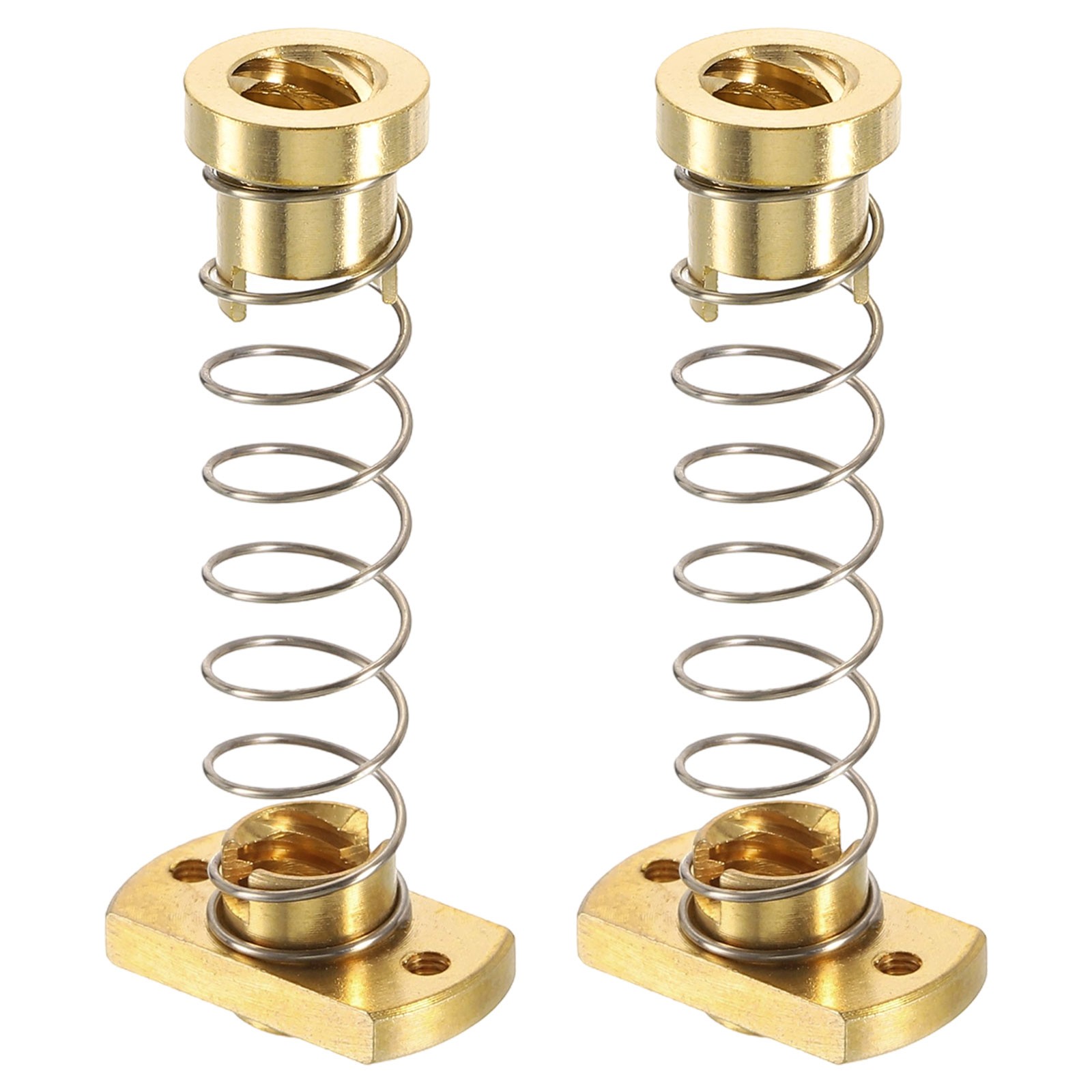 2Pcs Anti Backlash Spring Loaded Nut(2mm Pitch, 4 Start, 8mm L-ead, M3 Holes)