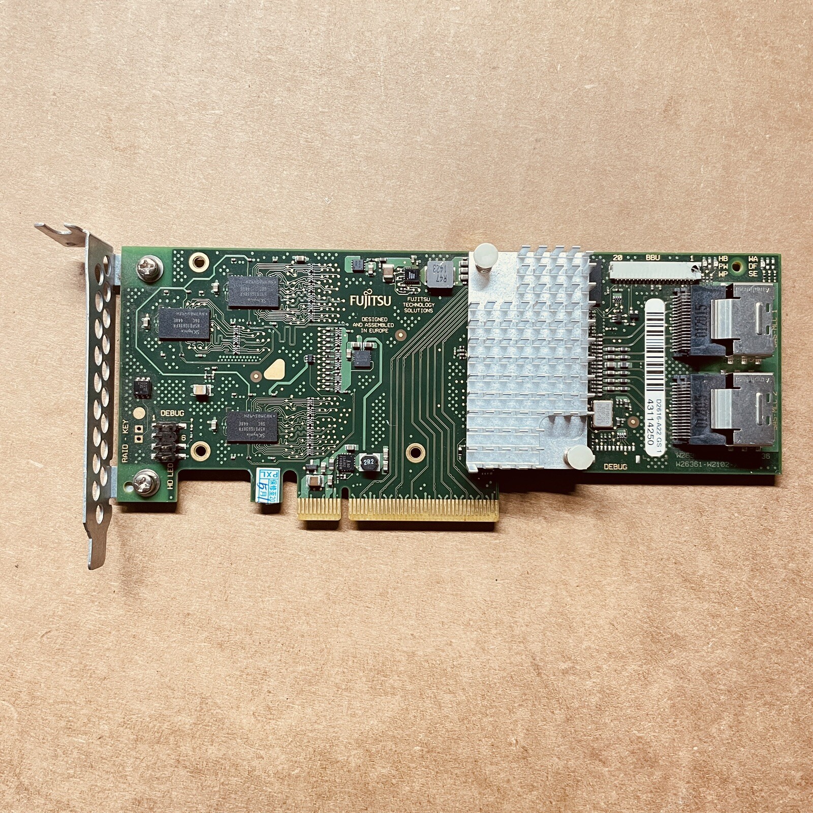 Fujitsu D2616-A22 GS1 8-Port Modular PCI-E x8 512MB Cache RAID Controller Card