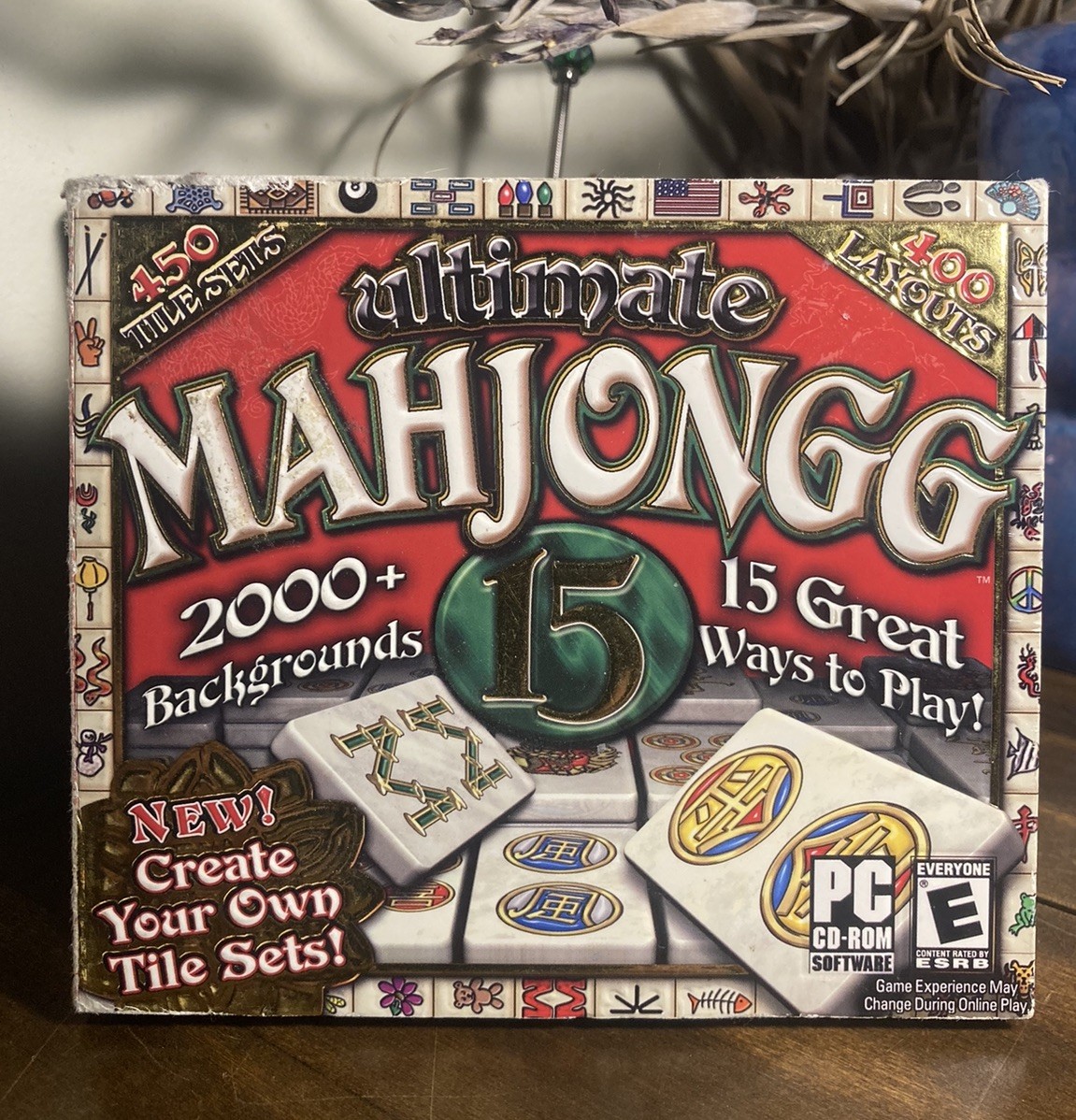 Ultimate Mahjongg 15 (PC CD-ROM, 2005, 450 Tile Sets w/ 2000+ Backgrounds) CIB