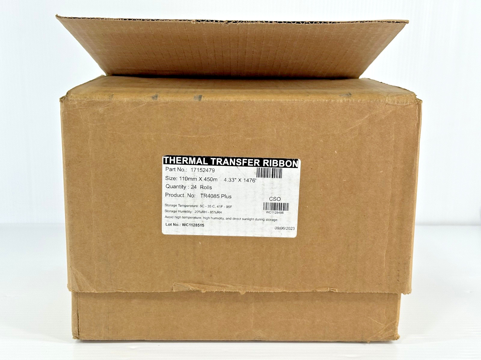 DNP TR4085plus Thermal Transfer Ribbon 110mm x 450m Lot of 24 New Open Box
