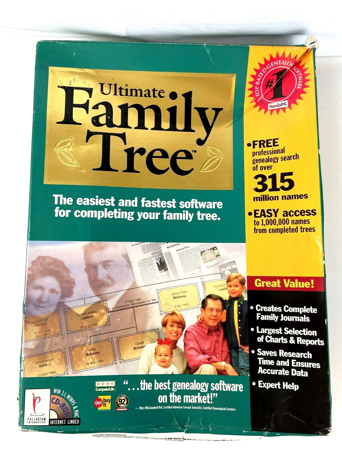 VINTAGE Software Ultimate Family Tree CD-ROM (1997)