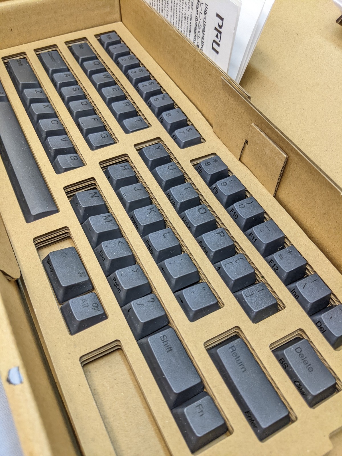 PFU HHKB Professional Keycap Set Black Upper Left Printing US Layout, Open Box