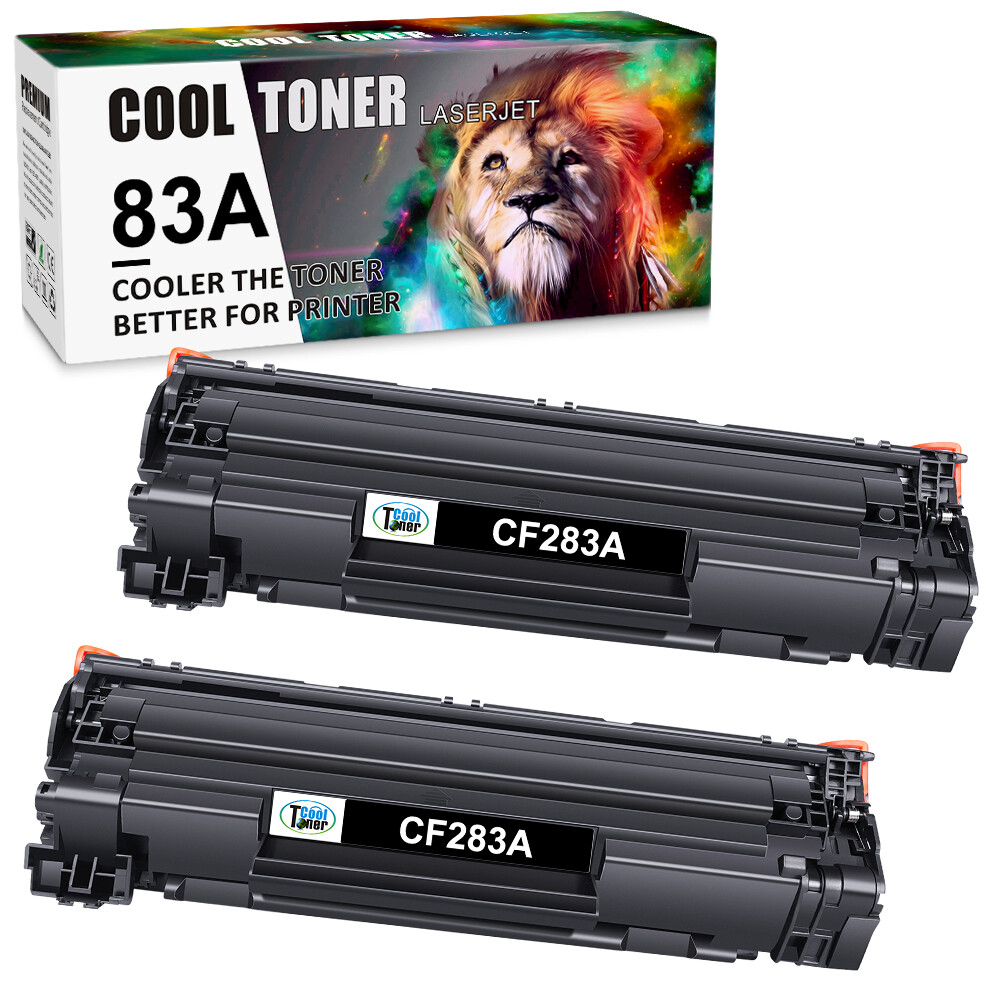 2 Black 83A CF283A Toner Cartridge For HP LaserJet Pro M201dw M225dw MFP Printer