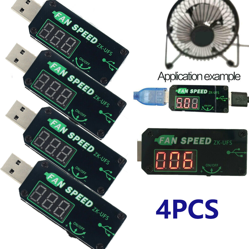 4PCS 5V 5W USB Fan Governor Speed Controller Adjuster Timer LED Dimming Module 