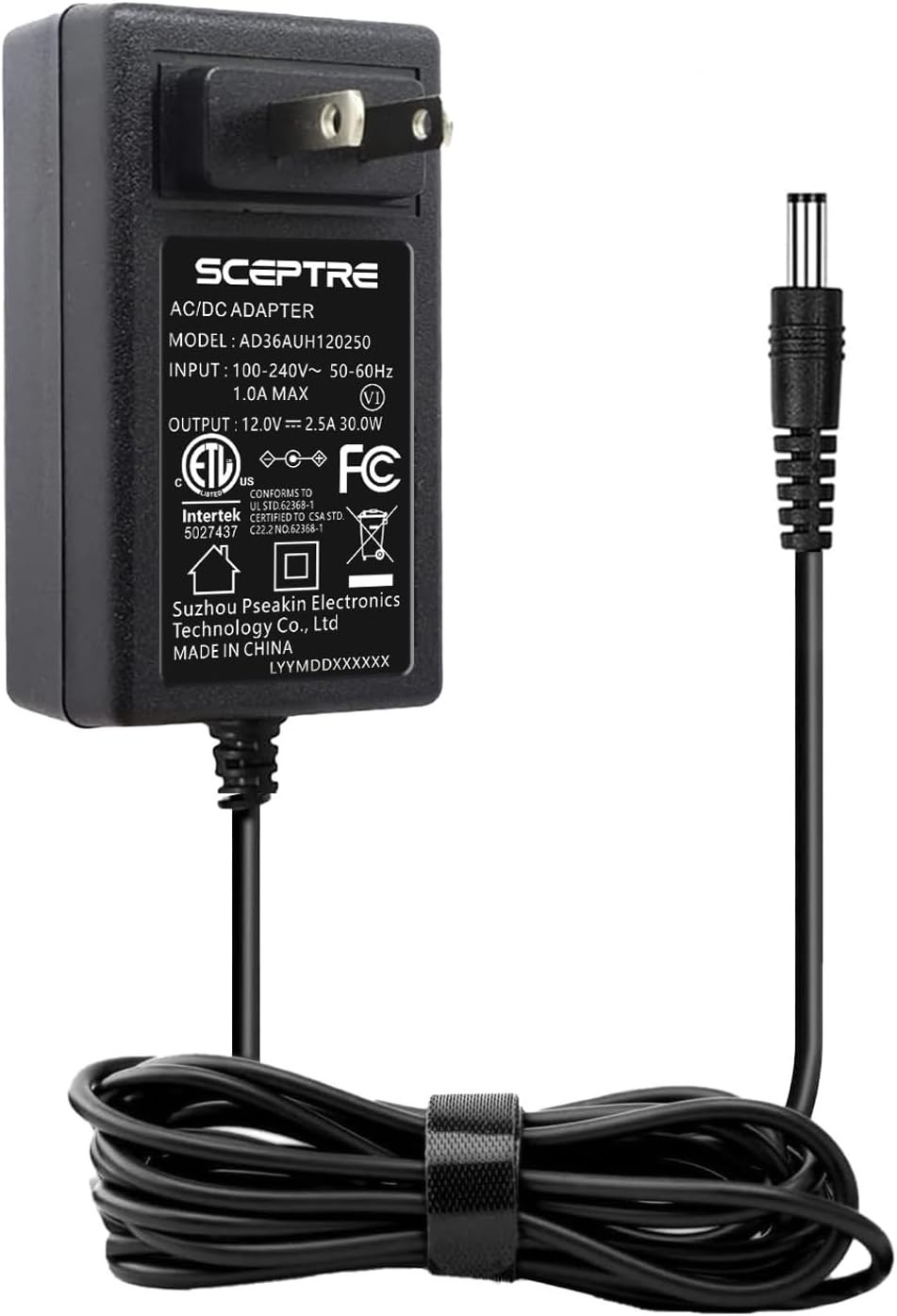 "12V 2.5A AC/DC Adapter for Sceptre Monitor Series - Genuine Power Cord "