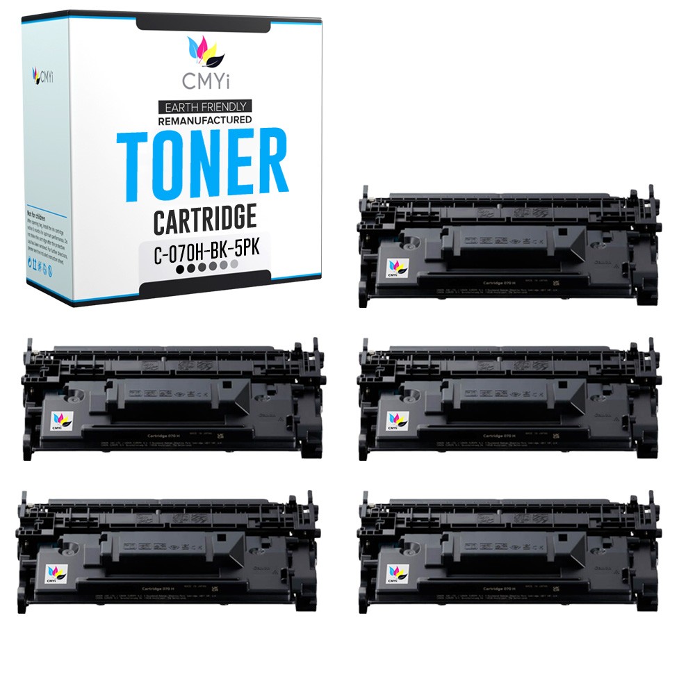 5PK CMYi Replacement 070H Toner Cartridges for Canon imageCLASS LBP247dw MF462dw
