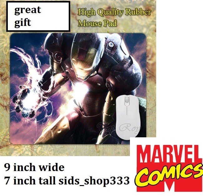IRON MAN AVENGERS Blast MARVEL COMICS   Anti slip COMPUTER MOUSE PAD 9 X 7inch