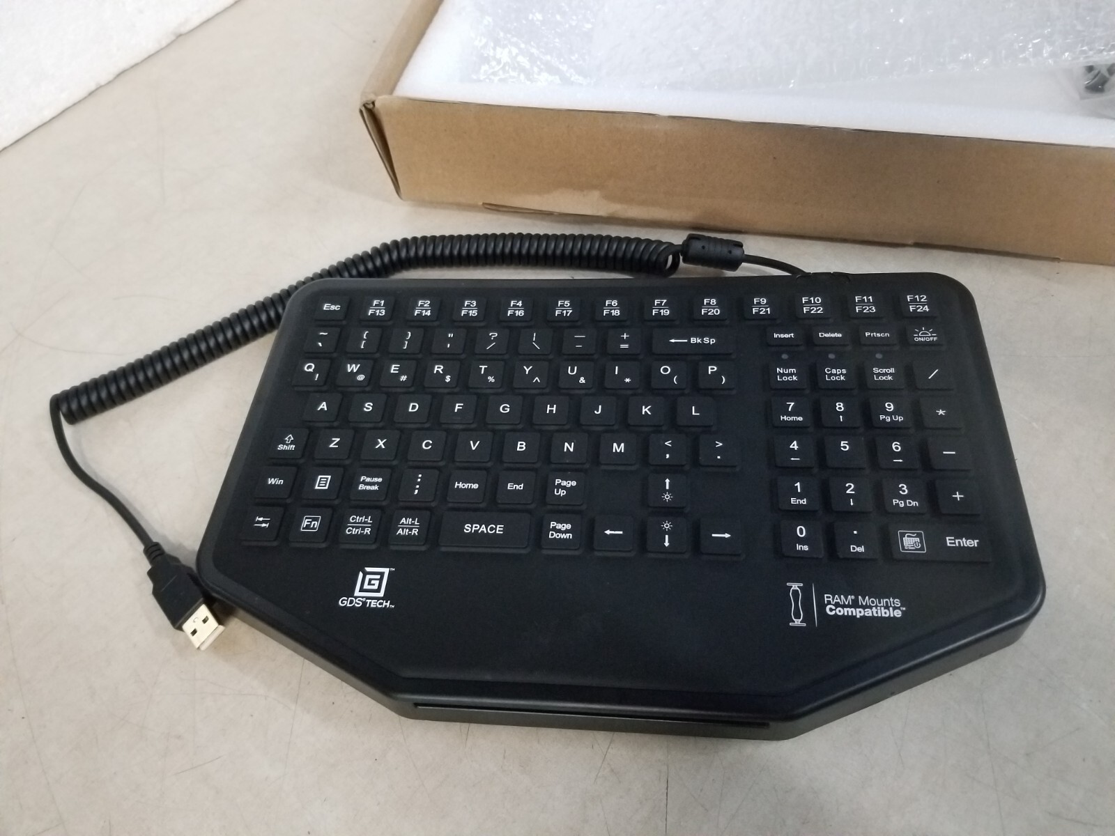RAM MOUNTS RAM-KEY4-USB GDS KEYBOARD WITH 10-KEY NUMERIC PAD